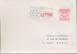 Frankreich ATM 1986 Valence Ersttagsbrief ATM 3.4.2 FDC (X80584) - 1985 Papel « Carrier »