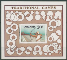 Tansania 1988 Traditionelle Spiele Bogenschießen Block 69 Postfrisch (C40646) - Tansania (1964-...)