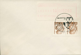 Brasilien 1981 ATM Automat AG. 00002 Einzelwert ATM 2.2 D Auf Brief (X80596) - Vignettes D'affranchissement (Frama)