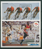 Tansania 1991 Olympiade Barcelona Block 137/38 Postfrisch (C22248) - Tanzania (1964-...)