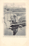 India - KASHMIR - Woman In The Floating Gardens, Dhal Lake - Inde