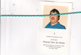 Pascal Van De Walle, Gent 1965, Lembeke 1997. Foto - Todesanzeige