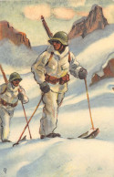 Schweizer Armee - Grenzbesetzung 1939 - Militärische Skifahrer - Verlag Photoglob 476/7 - Sonstige & Ohne Zuordnung