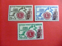 56 CAMERUN 1962 / DIa Mundial Del Leproso LION Internacional / YVERT 335 / 337 ** MNH - Rotary Club