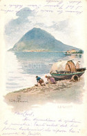 13800349 Lugano Lago Di Lugano TI Partie Am Luganersee Kuenstlerkarte  - Autres & Non Classés