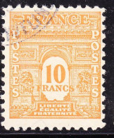 FRANCE Timbres Oblitéré N° 629 10Fr Orange - Arc De Triomphe De L'Etoile 1ere Série - Gebruikt