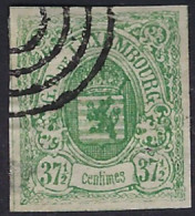 Luxembourg - Luxemburg - Timbre  Armoiries   1859   37,5c   °    Michel 10   VC. 250,- - 1859-1880 Coat Of Arms