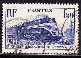 FRANCE Timbre Oblitéré N° 340 - Congrés International Des Chemins De Fer PARIS - Gebraucht