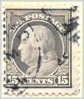 USA 1912 15 Cents Gray Franklin Used V1 - Gebruikt