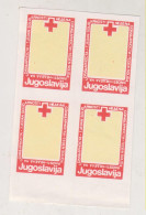 YUGOSLAVIA, 1988 50 Din Red Cross Charity Stamp  Imperforated Proof Bloc Of 4 MNH - Ongebruikt