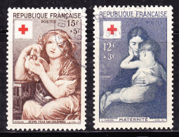 FRANCE Timbre Oblitéré N° 1006-1007 - Croix Rouge 1954 - Gebruikt