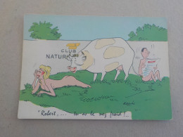 CPSM -  AU PLUS RAPIDE - CARTE HUMORISTIQUE COQUINE  - PIN UP DENUDEE -   NON VOYAGEE - Humour