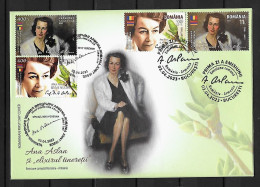 VERY RARE 2023 Joint Romania And Armenia, OFFICIAL MIXED FDC WITH 2+2 STAMPS: Ana Aslan And The Elixer Of Youth - Gezamelijke Uitgaven