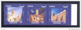 2014- Libya -  Mosques Of Libya - Strip Of 3 Stamps-MNH - Libyen