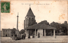 S16498 Cpa 63 Bertignat - L'Eglise Et La Halle - Autres & Non Classés