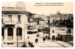 Epinal - La Rue Léopold-Bourg - Vue Prise Du Pont Des Quatre-Nations (Testart) - Epinal