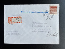 GERMANY 1967 REGISTERED LETTER LAUFFEN AM NECKAR TO STUTTGART 15-04-1967 DUITSLAND DEUTSCHLAND EINSCHREIBEN - Cartas & Documentos