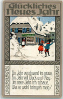 10673008 - Kinder Schneeball  Neujahr  Spruch - Autres & Non Classés