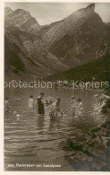 13796857 Seealpsee Saentis IR Bergsee Appenzeller Alpen Badeleben  - Autres & Non Classés