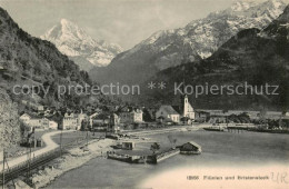 13796317 Flueelen UR Ortsansicht Mit Kirche Blick Gegen Bristenstock Glarner Alp - Other & Unclassified