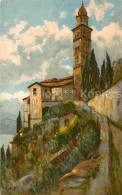 13795599 Morcote Lago Di Lugano TI Kirche Maria Del Sasso Kuenstlerkarte  - Autres & Non Classés