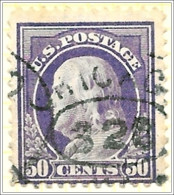 USA 1912 50 Cents Franklin Used V1 - Used Stamps