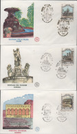 ITALIA - ITALIE - ITALY - 1977 - Fontane - 5ª Emissione - 3x FDC Filagrano - FDC