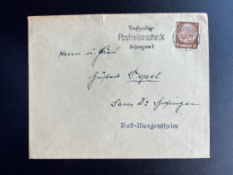 GERMANY 1934 LETTER BAD MERGENTHEIM 09-07-1934 DUITSLAND DEUTSCHLAND - Storia Postale