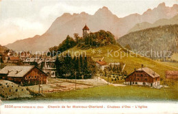 13831359 Montreux  VD Chemin De Fer Montreux Oberland Chateau D’Oex L'eglise  - Sonstige & Ohne Zuordnung