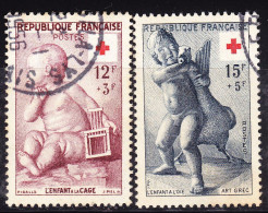 FRANCE Timbre Oblitéré N° 1048-1049 - Croix Rouge 1955 - Usati