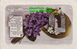 R345583 Wedding Congratulations. W. And K. 1012. RP. 1930 - World