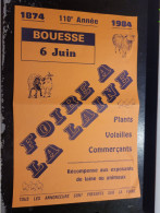 36 - BOUESSE - Foire à La Laine Du 6 Juin 1984 - 110ème Année - 20 X 30.5cm - Sonstige & Ohne Zuordnung