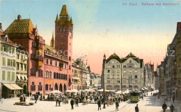 13828389 Basel BS Rathaus Und Marktplatz Basel BS - Altri & Non Classificati