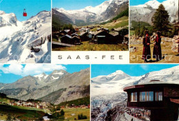 13827409 Saas-Fee VS Panorama Wintersportort Walliser Alpen Gondelbahn Bergresta - Autres & Non Classés