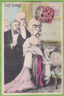 Belle CPA Illustrateur MILLE Caricature Politique Satirique LES LOUPS Jean Jaurès, Brisson, Clémenceau Travesti 1906 - Mille