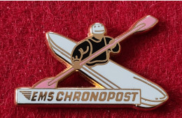 RARE Pin's CANOE CAYAK Pour EMS CHRONOPOST - Canoë