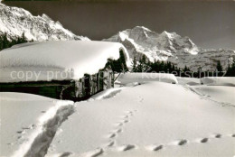 13823337 Wengen  BE Das Gizidoerfli Im Winter Mit Jungfrau  - Sonstige & Ohne Zuordnung