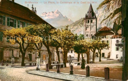 13822617 St Maurice  Valais VS La Place La Cathedrale Et La Dent Du Midi  - Altri & Non Classificati