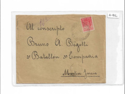 Antiguo Sobre De Argentina - Bruno Bigetti 2do Batallón 3ra Campañia  - A-102 - Andere & Zonder Classificatie