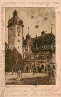 13816397 Luzern  LU Kornmarkt Mit Altem Rathaus Kuenstlerkarte  - Andere & Zonder Classificatie