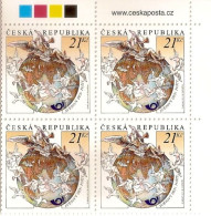 ** Block Of 4 - 698 Czech Republic Post Day/Mercury/Hermes 2011 POOR SCAN! THE STAMPS ARE FINE! - Neufs