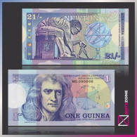 Matej Gabris 1 GUINEA / 21 SHILLINGS Sir Isaac Newton Paper Private Fantasy - Collezioni