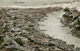 13794797 Lac Leman Genfersee GE Panorama Alpes Bernoises  - Altri & Non Classificati