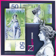 Mujand 50 Gulden Netherlands Mata Hari Polymer Private Fantasy - [7] Sammlungen