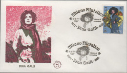 ITALIA - ITALIE - ITALY - 1977 - Centenario Della Nascita Di Dina Galli - FDC Filagrano - FDC