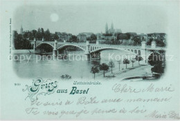 13792589 Basel BS Wettsteinbruecke Mit Muenster Basel BS - Sonstige & Ohne Zuordnung