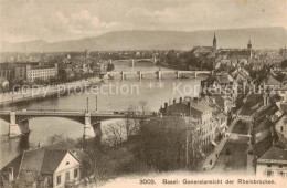 13792197 Basel BS Panorama Der Rheinbruecken Basel BS - Sonstige & Ohne Zuordnung