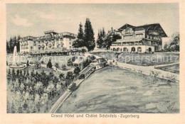 13790747 Zugerberg ZG Grand Hotel U. Chalet Schoenfels Zahnradbahn-Bahn - Kuenst - Autres & Non Classés