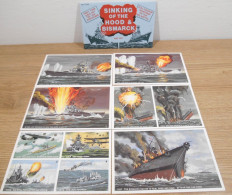 Sinking Of The Hoo E Bismarck - Set Six Postcard - Guerre 1939-45