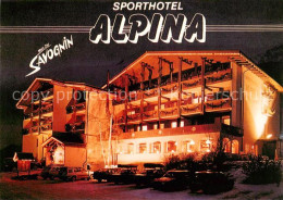 13787369 Savognin Sporthotel Alpine Nachtaufnahme Savognin - Other & Unclassified